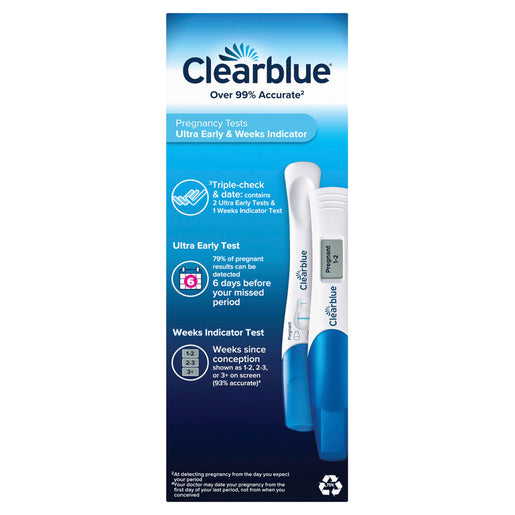 Clearblue Pregnancy Test Combo Pack Triple Check & Date 3 Pack
