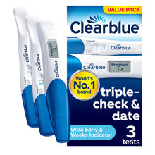 Clearblue Pregnancy Test Combo Pack Triple Check & Date 3 Pack