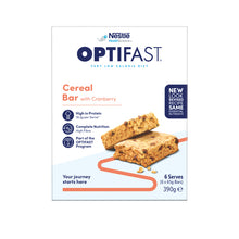 Optifast VLCD Bar Cereal 65g 6 Pack