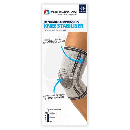 Thermoskin Dynamic Compression Knee Stabiliser Small Grey 1 Each