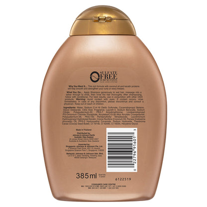 OGX Ever Straightening + Smoothing & Shine Brazilian Keratin Therapy Shampoo For Frizzy Hair 385mL
