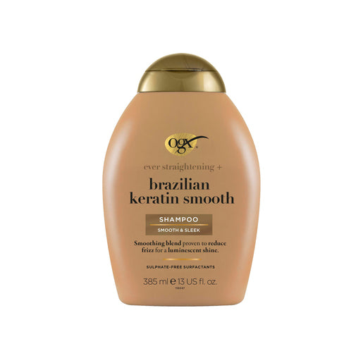 OGX Ever Straightening + Smoothing & Shine Brazilian Keratin Therapy Shampoo For Frizzy Hair 385mL