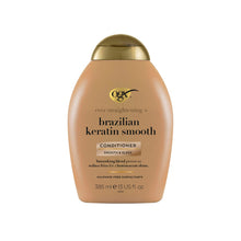OGX Ever Straightening + Smoothing & Shine Brazilian Keratin Therapy Conditioner For Frizzy Hair 385mL