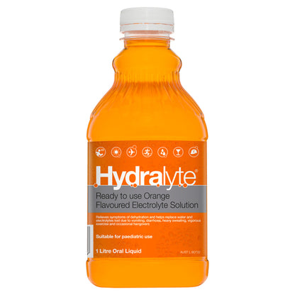 Hydralyte Ready to use Orange Flavoured Electrolyte Solution 1 L - GimmeNow
