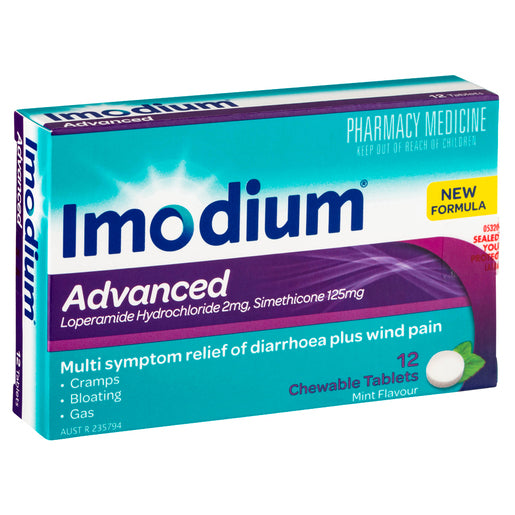 Imodium Advanced Chewable Mint Flavour 12 Tablets - GimmeNow