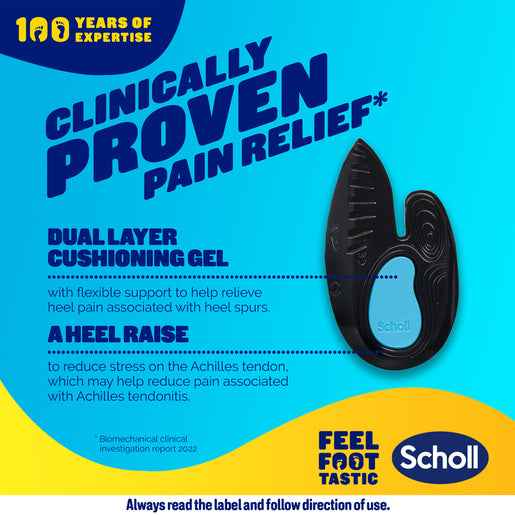 Scholl In Balance Pain Relief Heel Orthotic Insole Large 9 - 11 1 Pair