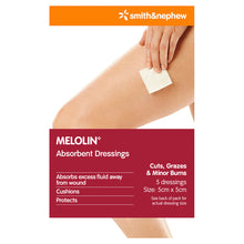 MELOLIN Absorbent Dressings 5cm x 5cm 5 Pack