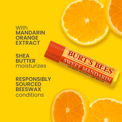 Burts Bees Sweet Mandarin Moisturising Lip Balm 4.25g