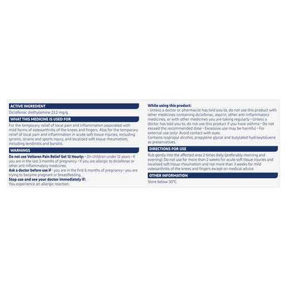 Voltaren Pain Relief Gel 12 Hourly 100g