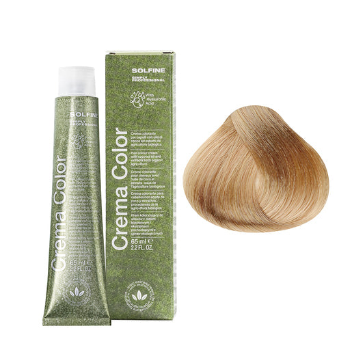 Solfine Crema Colour 9D Clear Blonde Golden Champagne Permanent Hair Colour 65mL