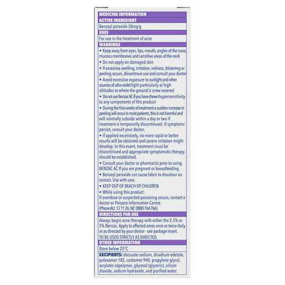 Benzac AC Moderate Strength 5% Acne Gel 60g