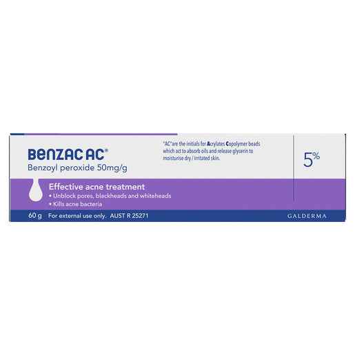 Benzac AC Moderate Strength 5% Acne Gel 60g