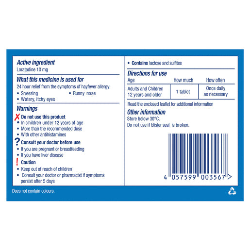 Claratyne Hayfever & Allergy Relief 10 Tablets - GimmeNow