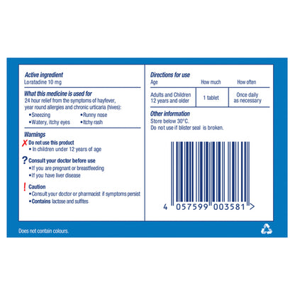 Claratyne Hayfever & Allergy Relief 60 Tablets
