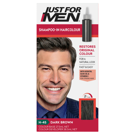 Just For Men Shampoo-In Haircolour Dark Brown 66mL - GimmeNow