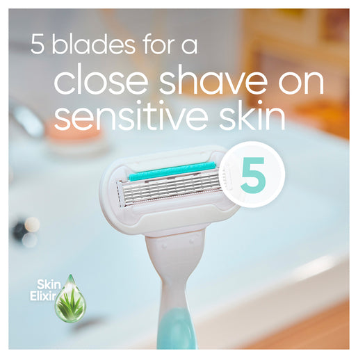 Gillette Venus Deluxe Smooth Sensitive Razor 1 Handle + 2 Blade Refills 3 Piece Set