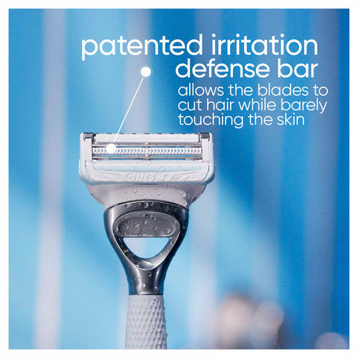 Gillette Venus Women's Bikini Razor For Pubic Hair & Skin 1 Handle + 2 Blade Refills 3 Piece Set
