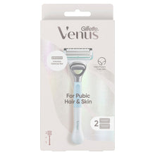 Gillette Venus Women's Bikini Razor For Pubic Hair & Skin 1 Handle + 2 Blade Refills 3 Piece Set