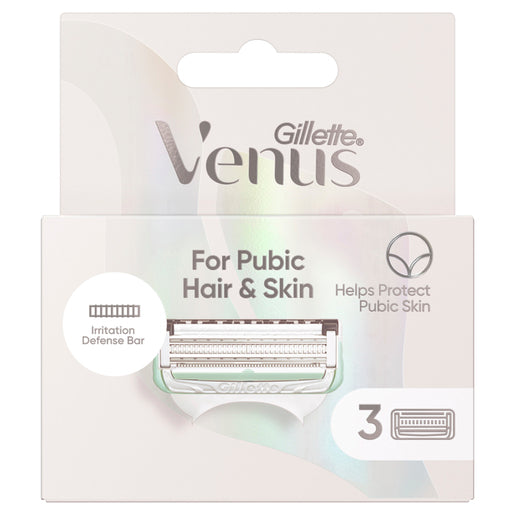 Gillette Venus Women's Bikini Razor Blades For Pubic Hair & Skin 3 Pack