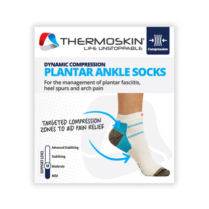 Thermoskin Plantar FXT Compression Socks Ankle Large White 1 Each