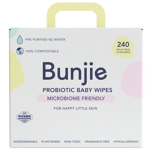 Bunjie Probiotic Baby Wipes 240 Wipes