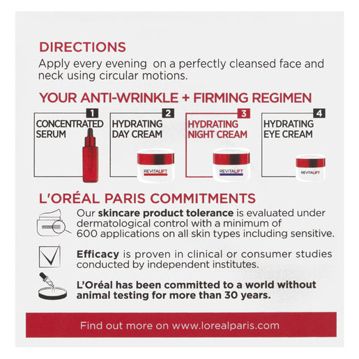 L'Oréal Paris Revitalift Night Cream 50mL - GimmeNow