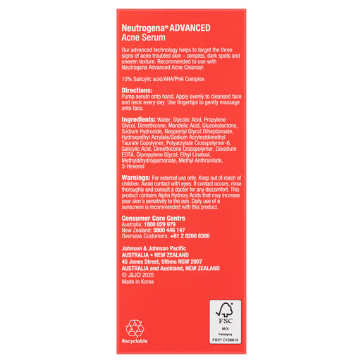 Neutrogena® Advanced Acne Serum 30mL - GimmeNow