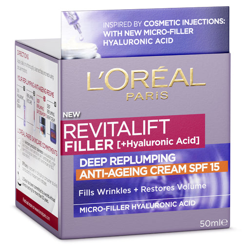 L'Oréal Paris Revitalift Filler Hyaluronic Acid Day SPF15 Cream 50mL