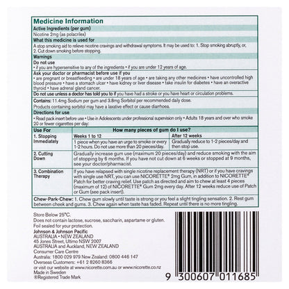 NICORETTE® Nicotine Gum Regular Strength 2mg Classic 150 Pack