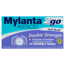 Mylanta 2Go Antacid Double Strength Lemon Mint Flavour 48 Tablets