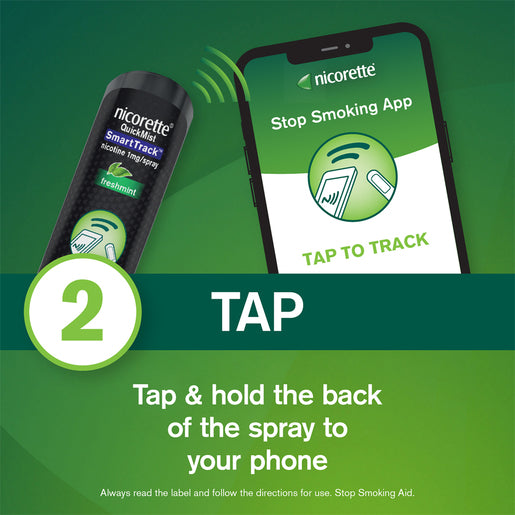 NICORETTE® QuickMist SmartTrack Nicotine 1mg Mouth Spray Freshmint 2 x 150 Sprays - GimmeNow