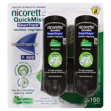 NICORETTE® QuickMist SmartTrack Nicotine 1mg Mouth Spray Freshmint 2 x 150 Sprays - GimmeNow