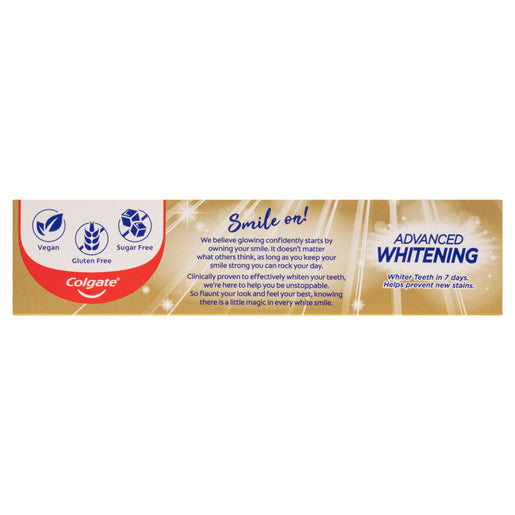 Colgate Advanced Whitening Tartar Control Toothpaste with Micro-Cleansing Crystals 200g
