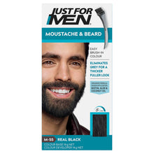 Just For Men Moustache & Beard Brush-In Colour Gel Real Black 28g