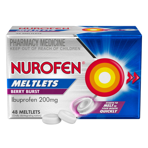 Nurofen Meltlets Berry Burst Ibuprofen 200mg 48 Tablets