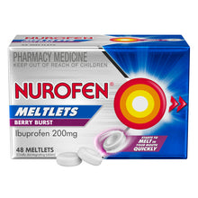 Nurofen Meltlets Berry Burst Ibuprofen 200mg 48 Tablets