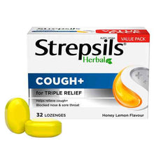 Strepsils Herbal Cough + Honey Lemon Flavour 32 Lozenges