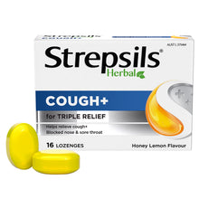 Strepsils Herbal Cough + Honey Lemon Flavour 16 Lozenges