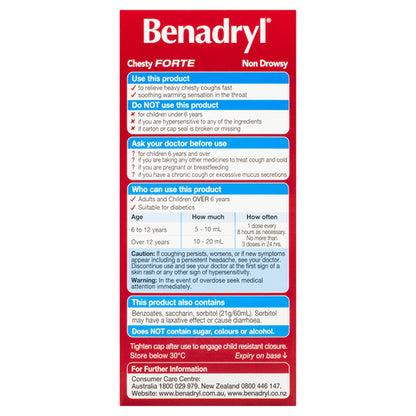 Benadryl Chesty Forte Berry Flavour 200mL
