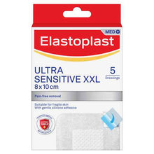 Elastoplast Ultra Sensitive XXL 8 x 10cm 5 Dressings