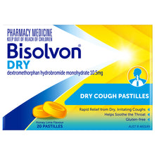 BISOLVON Dry Cough Honey Lime Flavour 20 Pastilles