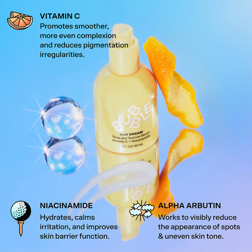 BUBBLE Day Dream Vitamin C + Niacinamide Tone & Texture Serum 30mL - GimmeNow
