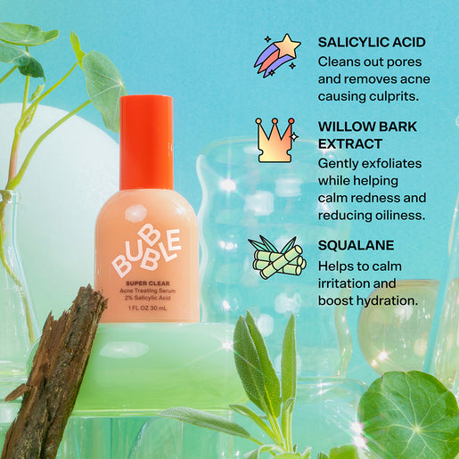BUBBLE Super Clear Acne Treating Serum 2% Salicylic Acid 30mL - GimmeNow