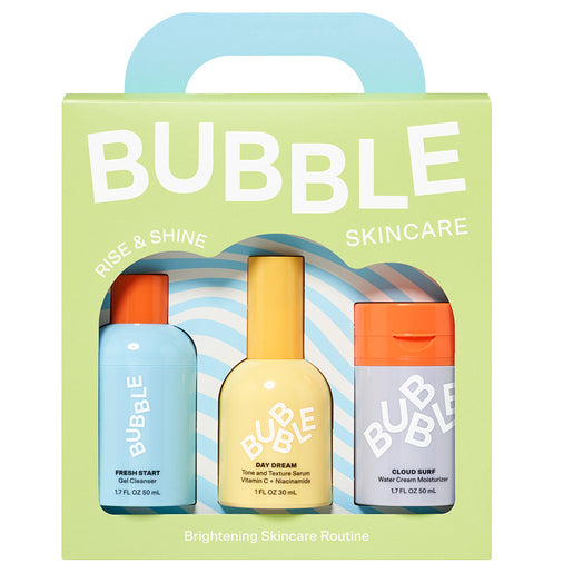 BUBBLE Rise & Shine Brightening Skincare Routine 3 Piece Set - GimmeNow