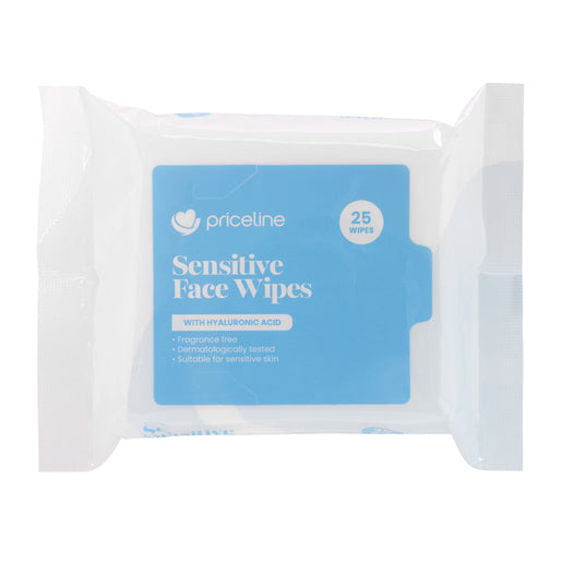 Priceline Sensitive Face Wipes 25 Pack