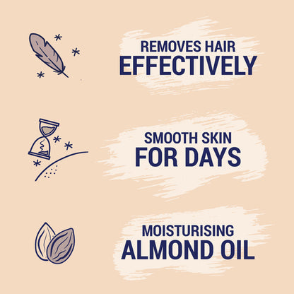 Nair Hair Removal Cream with Sweet Almond Oil Body & Face 75g