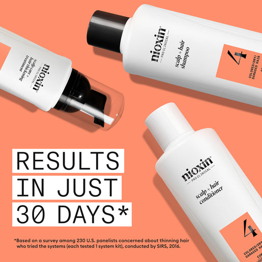 NIOXIN Scalp + Hair Thickening System 4 For Colored, Dry Damaged Hair With Progressed Thinning 350mL - GimmeNow