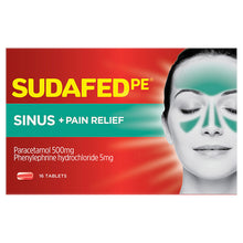Sudafed PE Sinus + Pain Relief 16 Tablets - GimmeNow