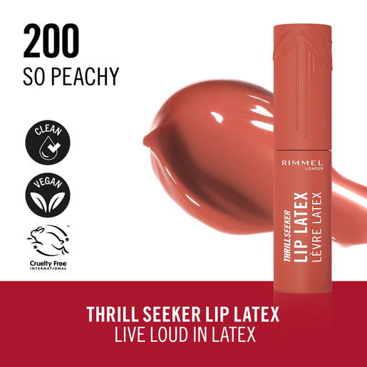 Rimmel London Thrill Seeker Lip Latex #200 So Peachy 6mL