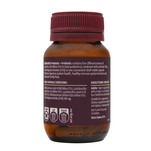 BIOSOURCE Probiotic + Prebiotic 30 Capsules